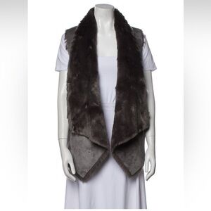 Reformation Faux Fur Vest (Reversible) L/XL